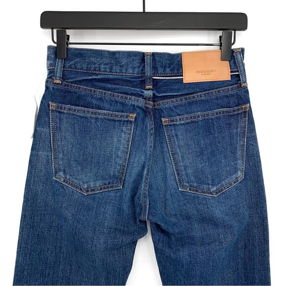 NWT MOUSSY Vintage Wilbur Tapered Mid Rise Jean Blue Denim 24 - Picture 11 of 12